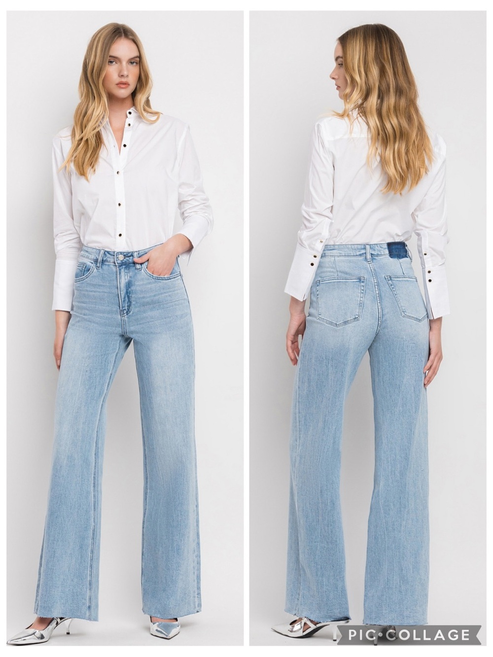 Vervet SUPER HIGH RISE WIDE LEG JEANS V2680 Women’s size 28